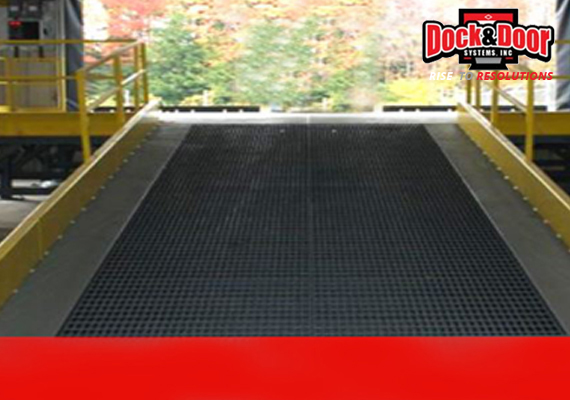 Portable mobile loading dock platform with safety railings
